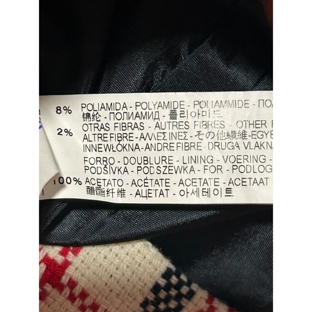 Zara Tartan Shift Dress British Heritage Mod 60s London Style Wool Blend Medium - Picture 8 of 13